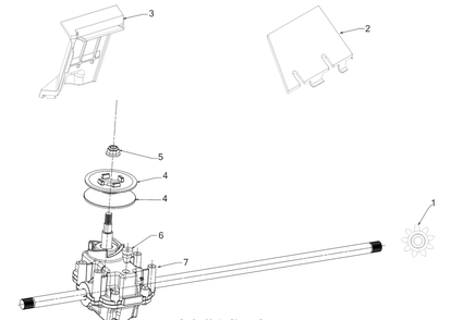 Transmission Diagram and Parts List for SC500Z (12ABO6M5756)(2018) Cub Cadet Lawn Mower